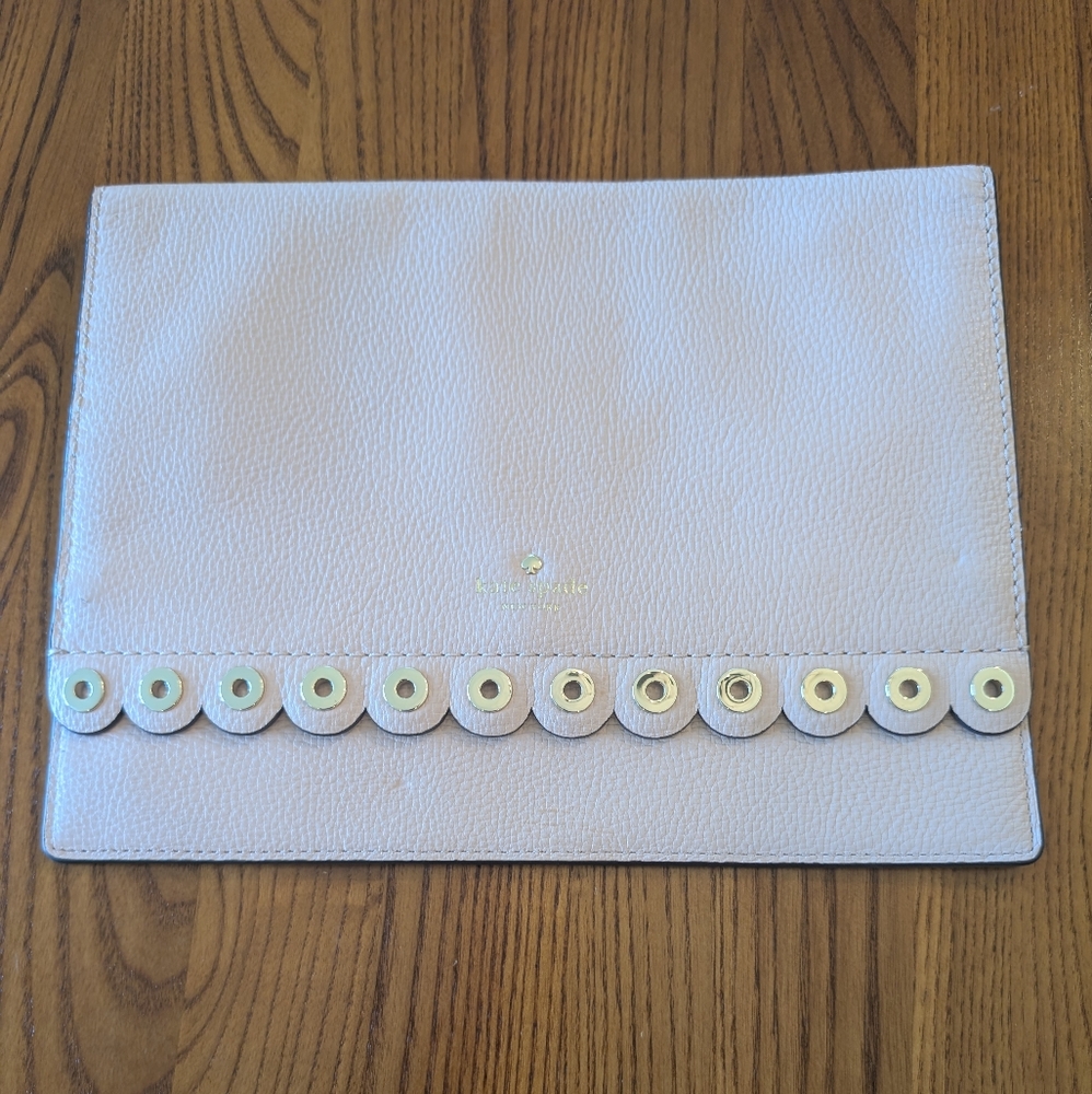 Kate Spade Pink Clutch with Gold Accents